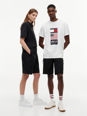 black tommy x u.s. sail gp team cargo shorts for adult gender inclusive tommy hilfiger