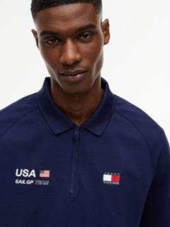 Tommy x U.S. Sail GP Team Performance Pique Polo Shirt — Blue 3