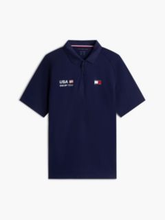 Tommy x U.S. Sail GP Team Performance Pique Polo Shirt — Blue 5