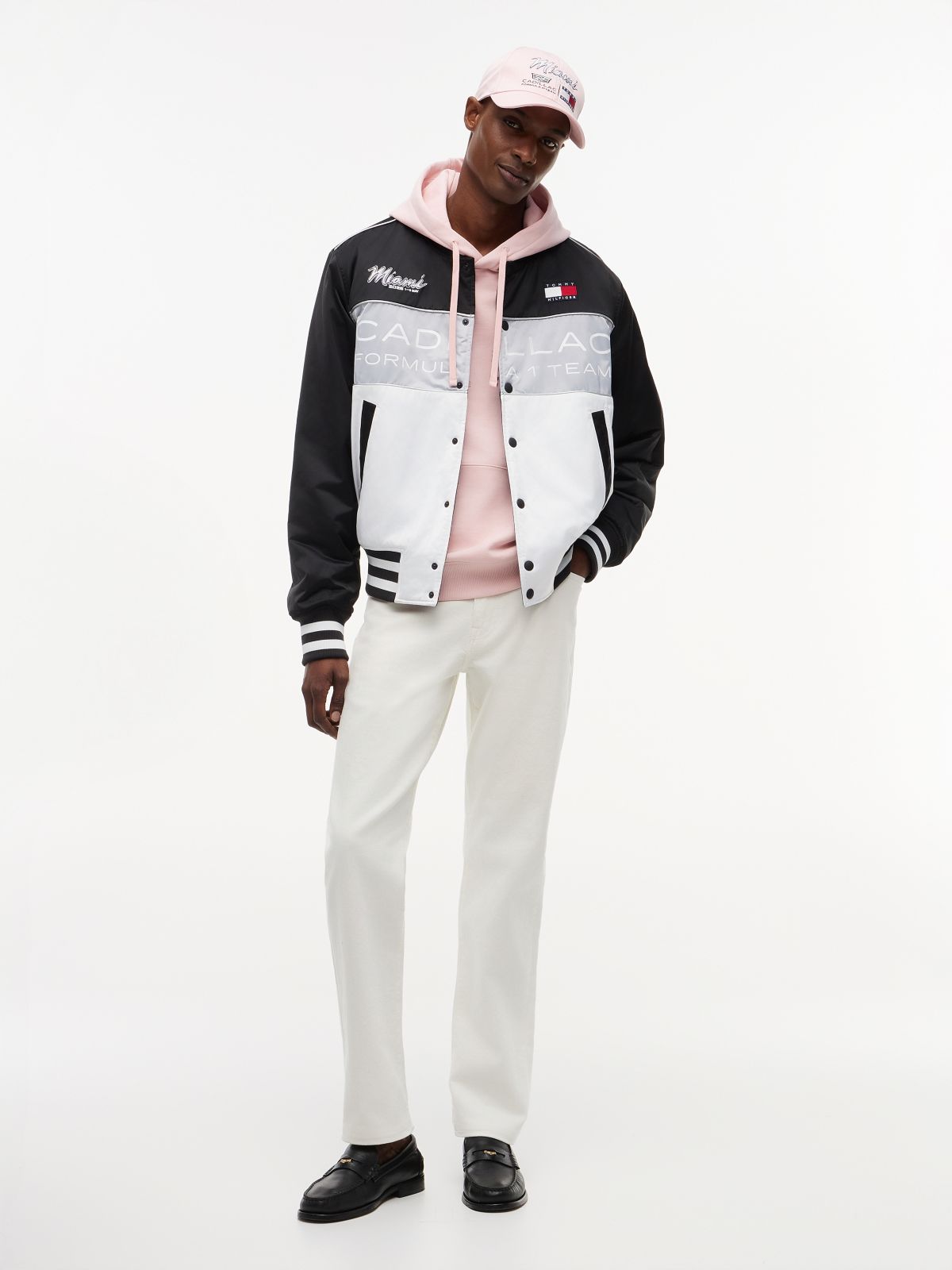 TH x Cadillac Formula 1® Team Miami Varsity Jacket — White