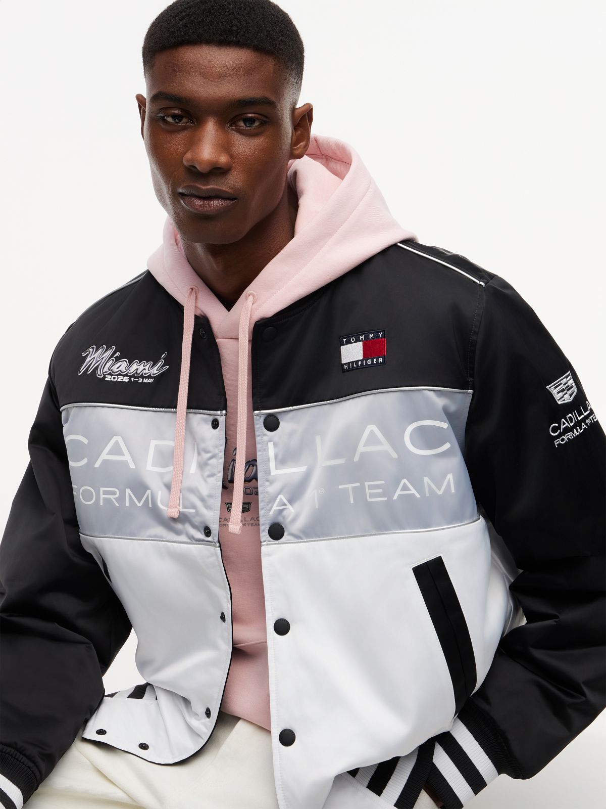 TH x Cadillac Formula 1® Team Miami Varsity Jacket — White
