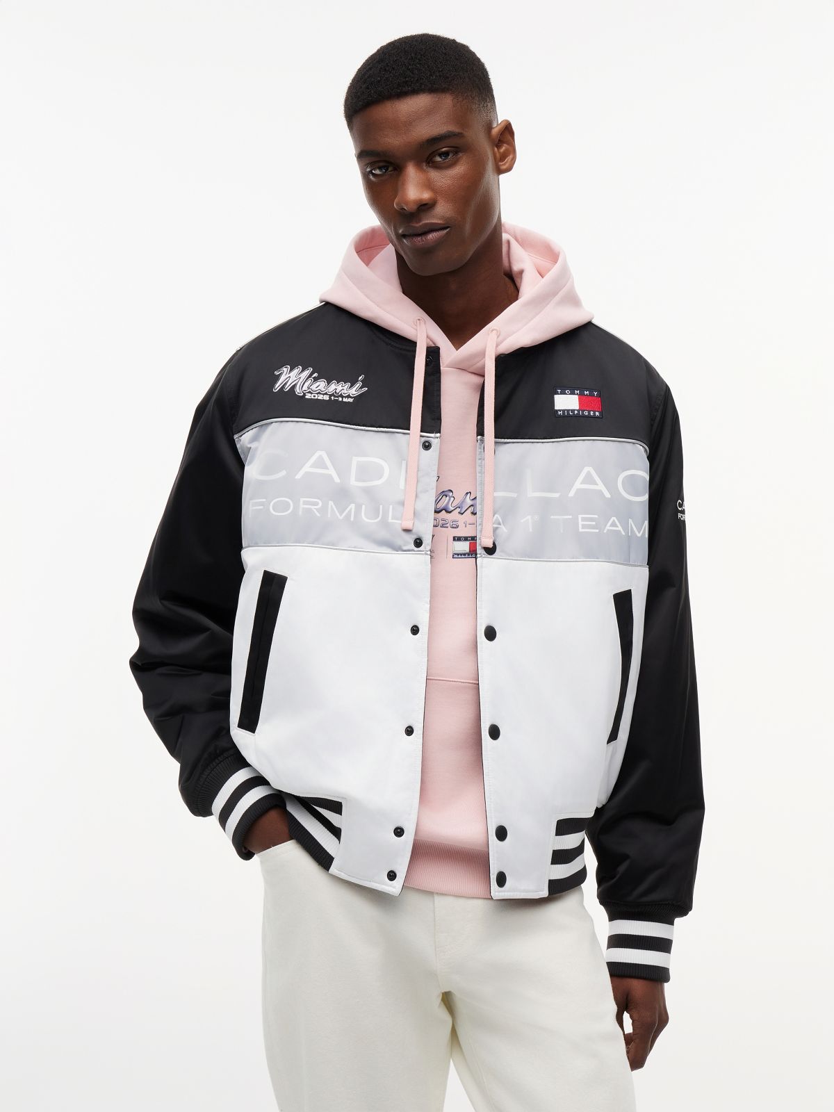 TH x Cadillac Formula 1® Team Miami Varsity Jacket — White