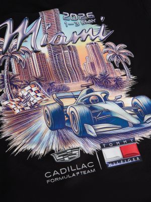 sudadera th x cadillac formula 1® team miami con capucha negro de diseño inclusivo para adultos tommy hilfiger