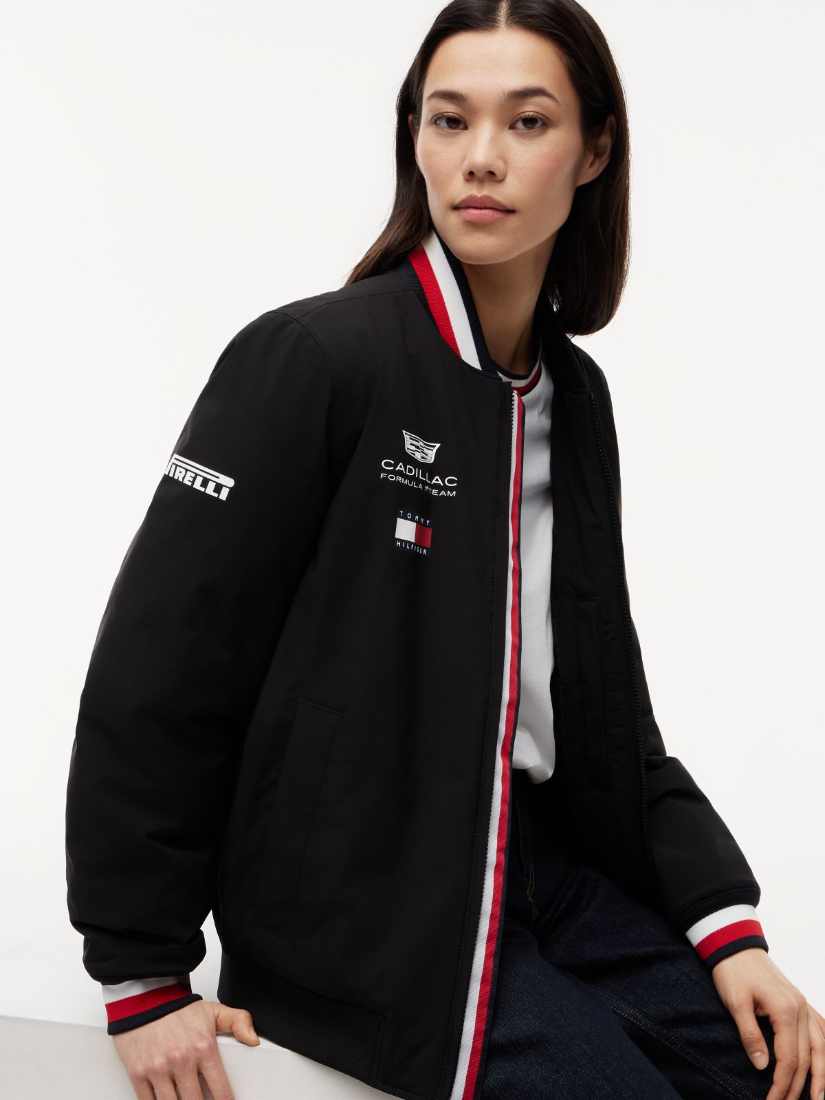TH x Cadillac Formula 1® Team Varsity Jacket — Black