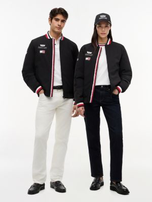 black th x cadillac formula 1® team varsity jacket for adults gender inclusive tommy hilfiger