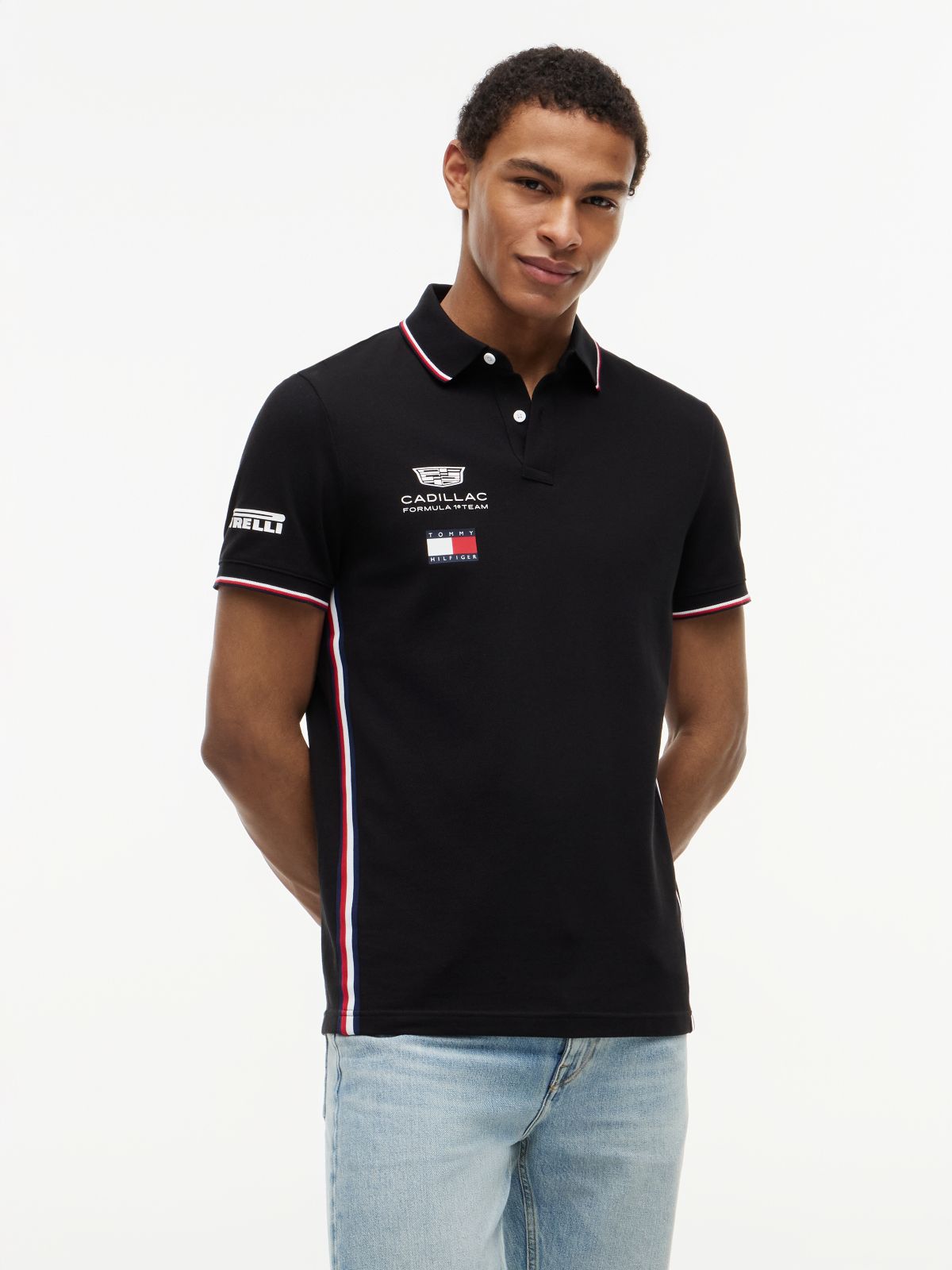 TH x Cadillac Formula 1® Team Polo Shirt — Black