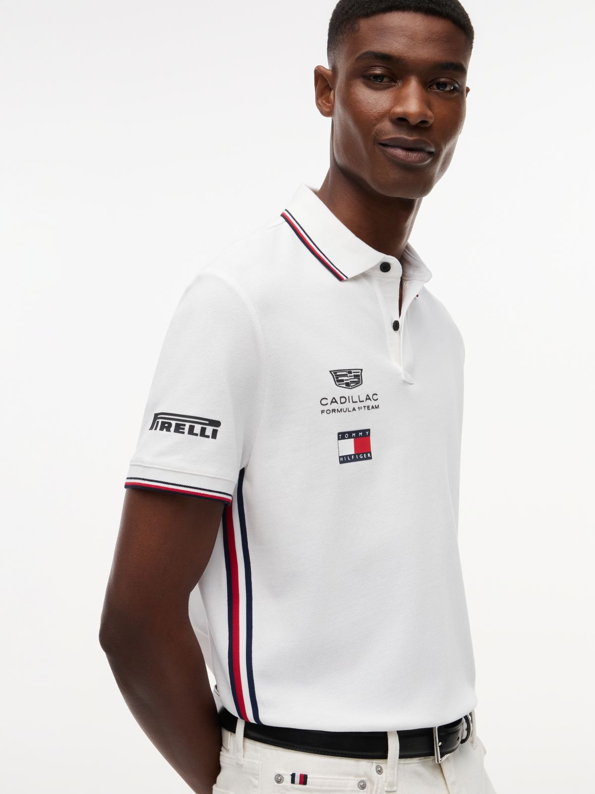 TH x Cadillac Formula 1® Team Polo Shirt — White