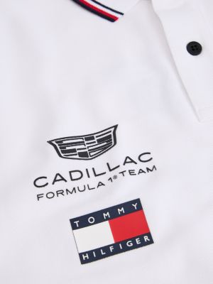 polo th x cadillac formula 1® team blanc pour adultes genre inclusif tommy hilfiger