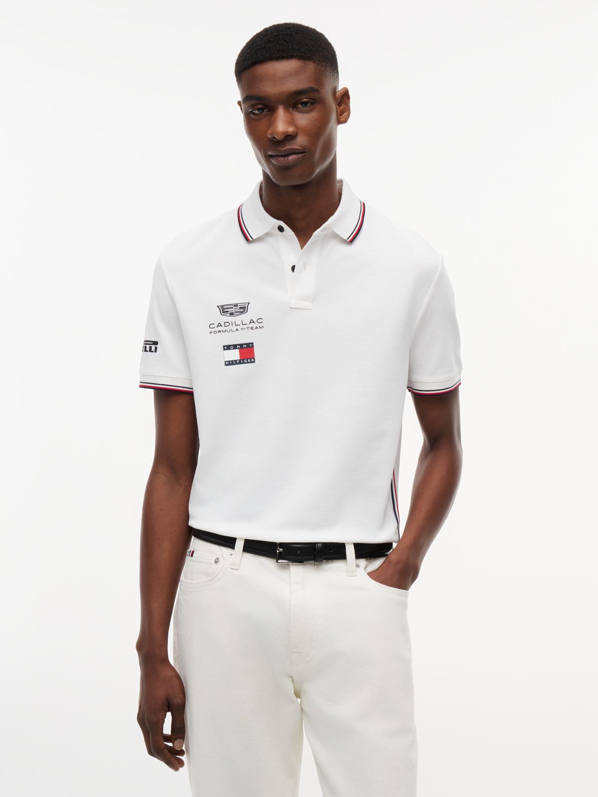 TH x Cadillac Formula 1® Team Polo Shirt — White