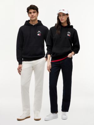 black th x cadillac formula 1® team logo hoody for adults gender inclusive tommy hilfiger