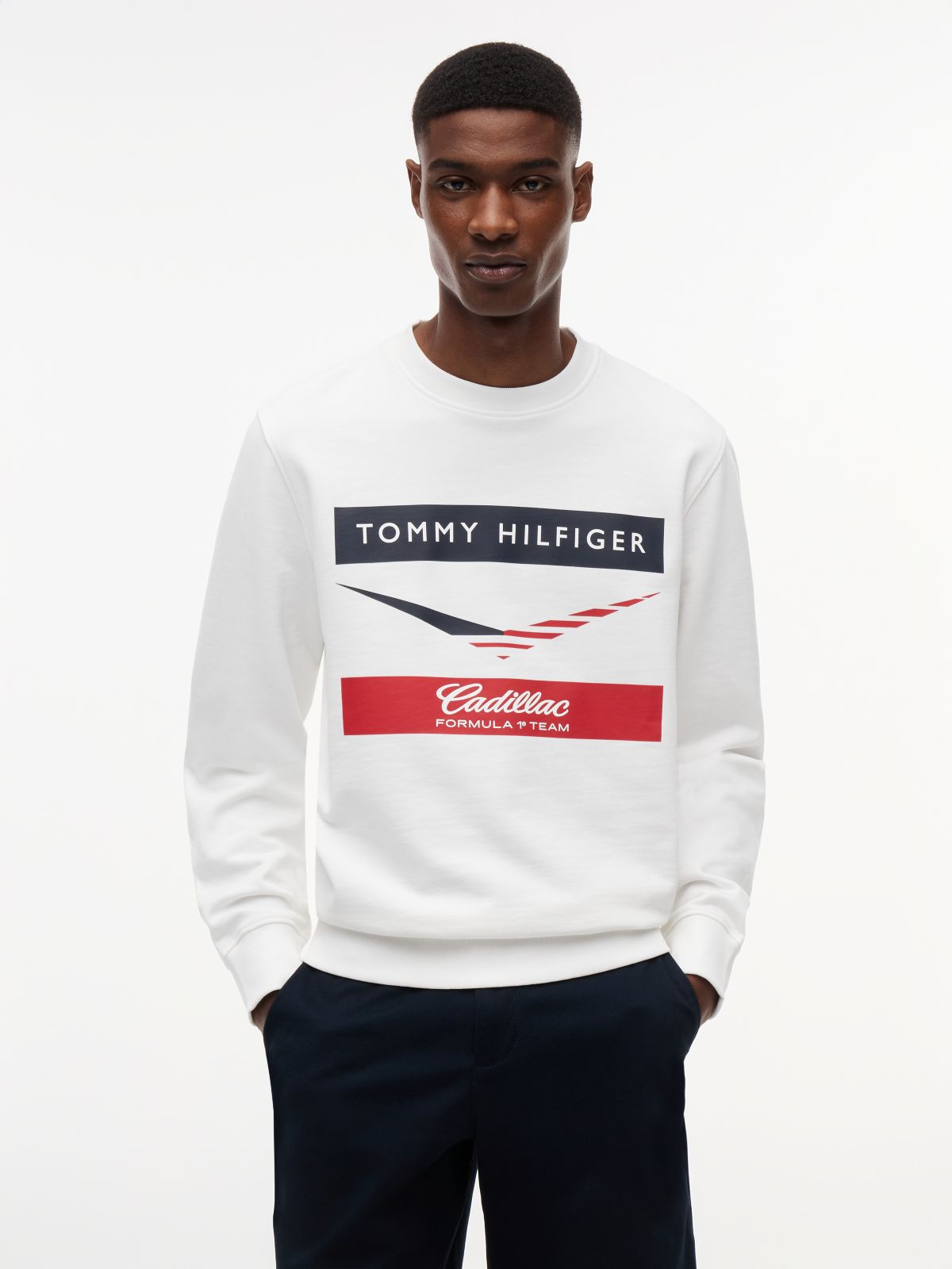 TH x Cadillac Formula 1® Team Chevron Sweatshirt — White