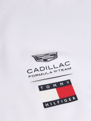 weiß th x cadillac formula 1® team logo t-shirt für gender-inclusive erwachsene - tommy hilfiger