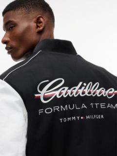 TH x Cadillac Formula 1® Team Back Logo Varsity Jacket — Black 3