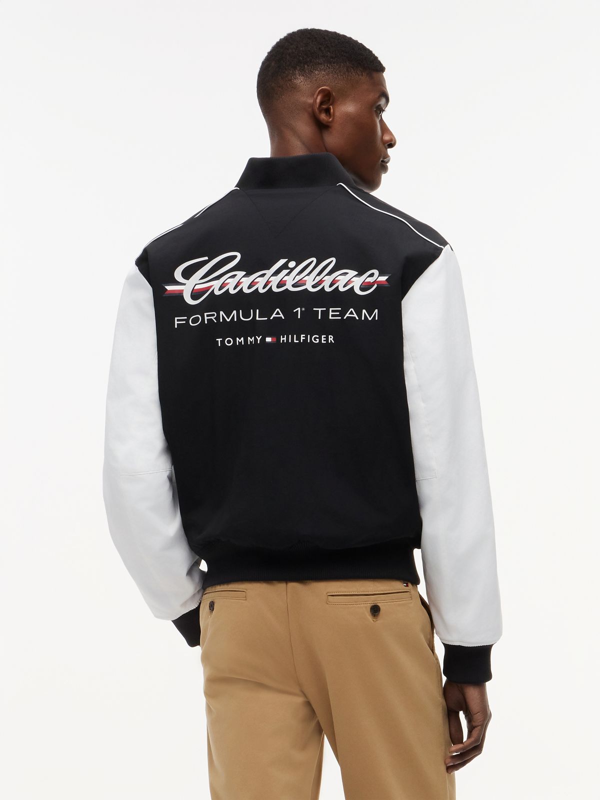TH x Cadillac Formula 1® Team Back Logo Varsity Jacket — Black