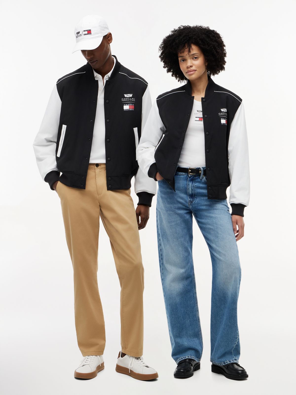 TH x Cadillac Formula 1® Team Back Logo Varsity Jacket — Black
