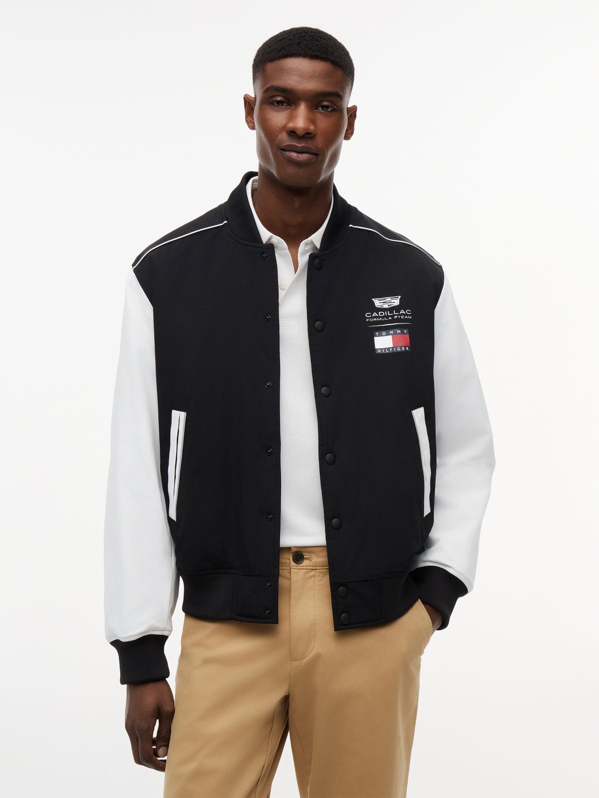 TH x Cadillac Formula 1® Team Back Logo Varsity Jacket — Black