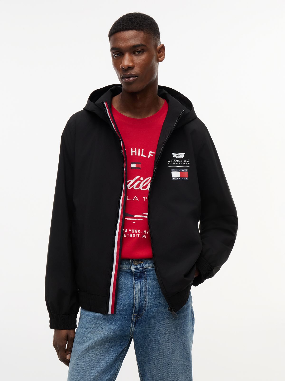 TH x Cadillac Formula 1® Team Hooded Windbreaker — Black
