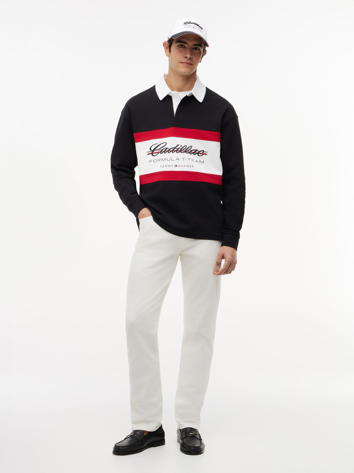 TH x Cadillac Formula 1® Team Logo Rugby Shirt — Black