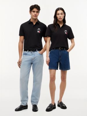 polo th x cadillac formula 1® team con logo nero da gender-inclusive adulti tommy hilfiger