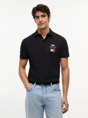 polo th x cadillac formula 1® team à logo black pour adultes genre inclusif tommy hilfiger