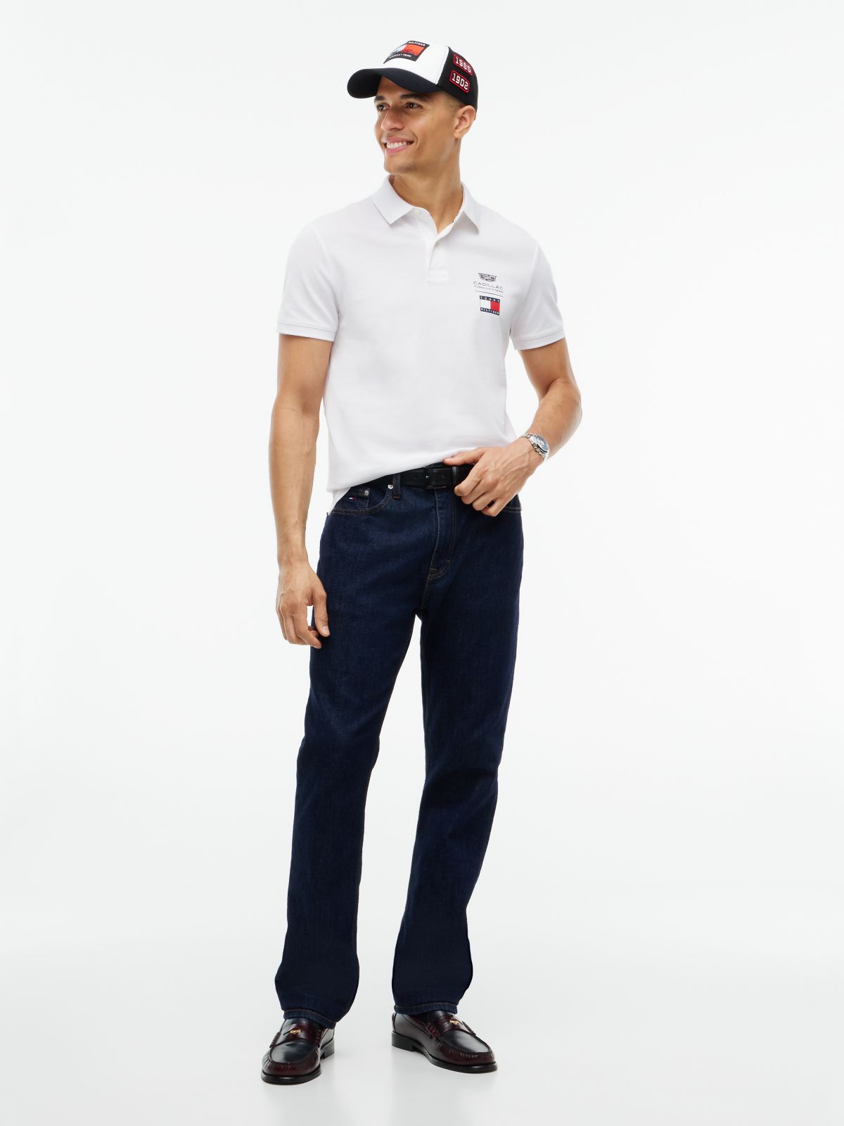 TH x Cadillac Formula 1® Team Logo Polo Shirt — White