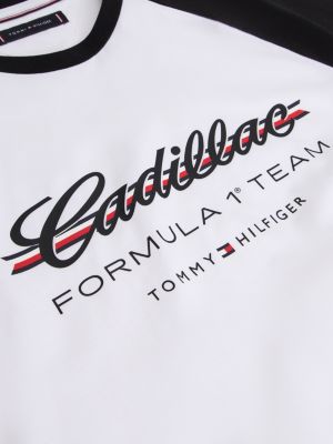 camiseta th x cadillac formula 1® team blanco de diseño inclusivo para adultos tommy hilfiger