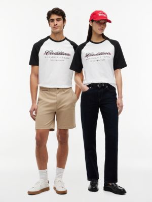 camiseta th x cadillac formula 1® team blanco de diseño inclusivo para adultos tommy hilfiger