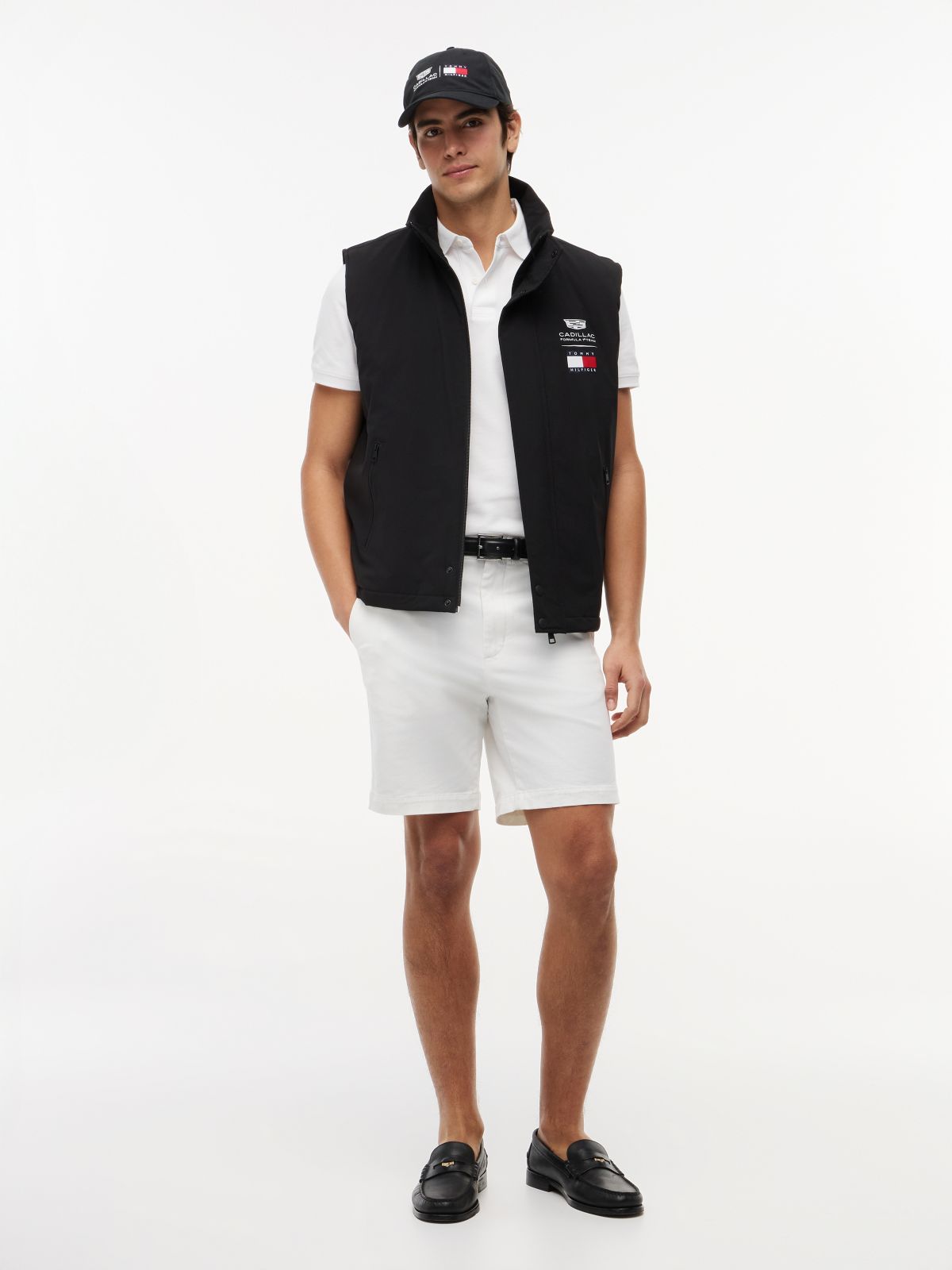 TH x Cadillac Formula 1® Team Logo Funnel Neck Gilet — Black