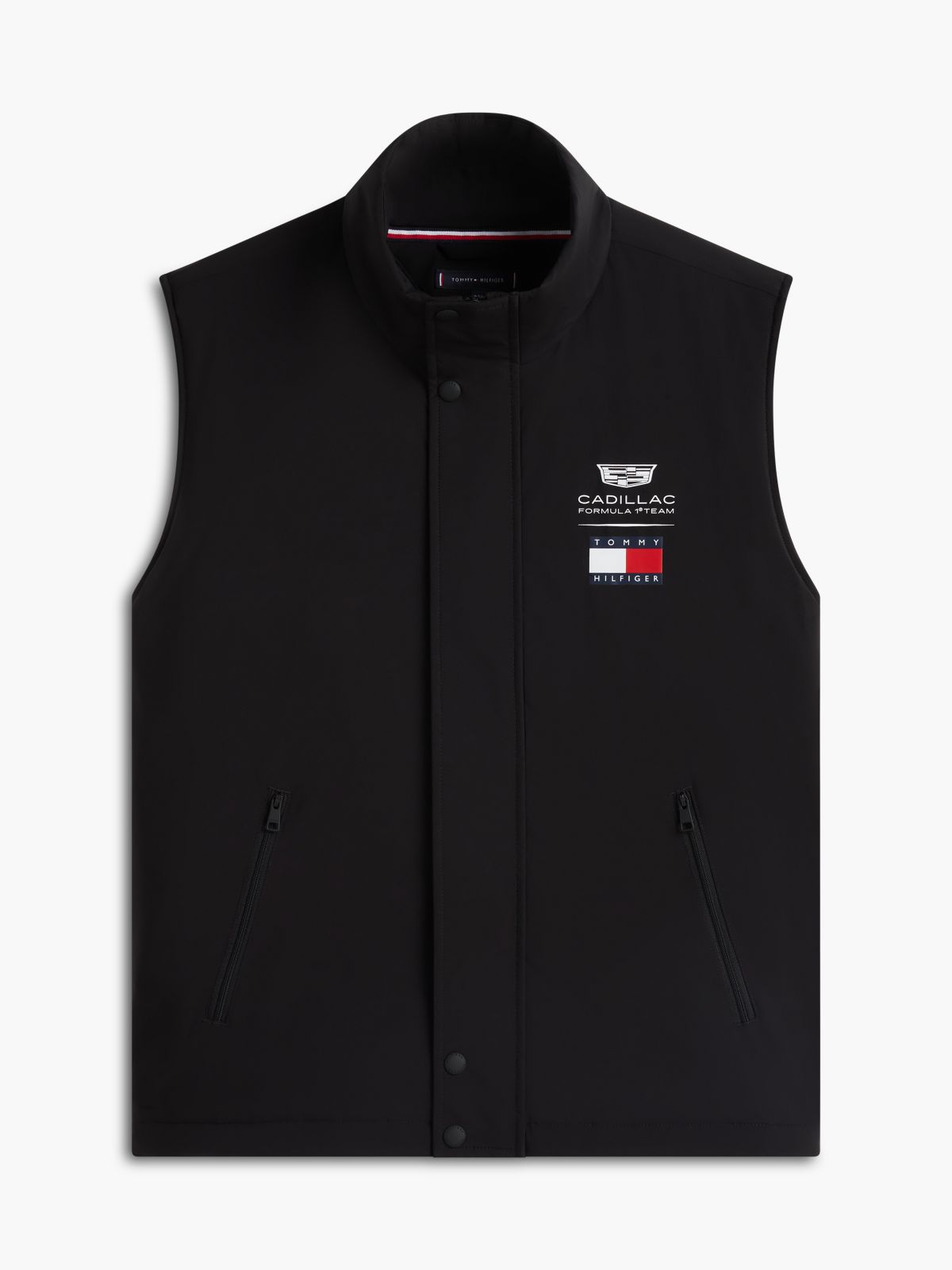 TH x Cadillac Formula 1® Team Logo Funnel Neck Gilet — Black