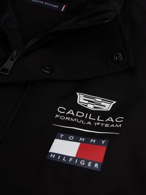 schwarz th x cadillac formula 1® team weste mit trichterkragen für gender-inclusive erwachsene - tommy hilfiger