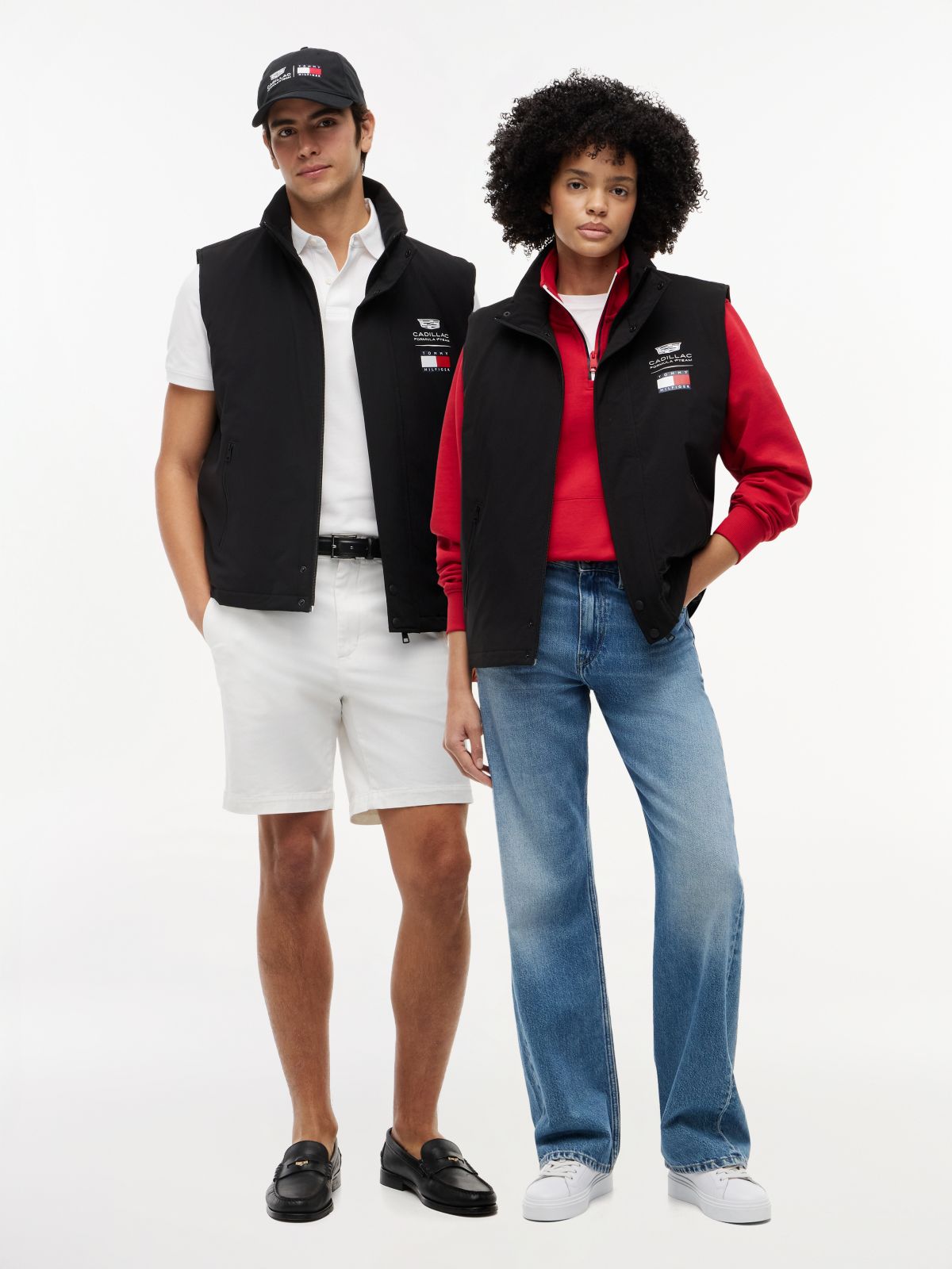 TH x Cadillac Formula 1® Team Logo Funnel Neck Gilet — Black