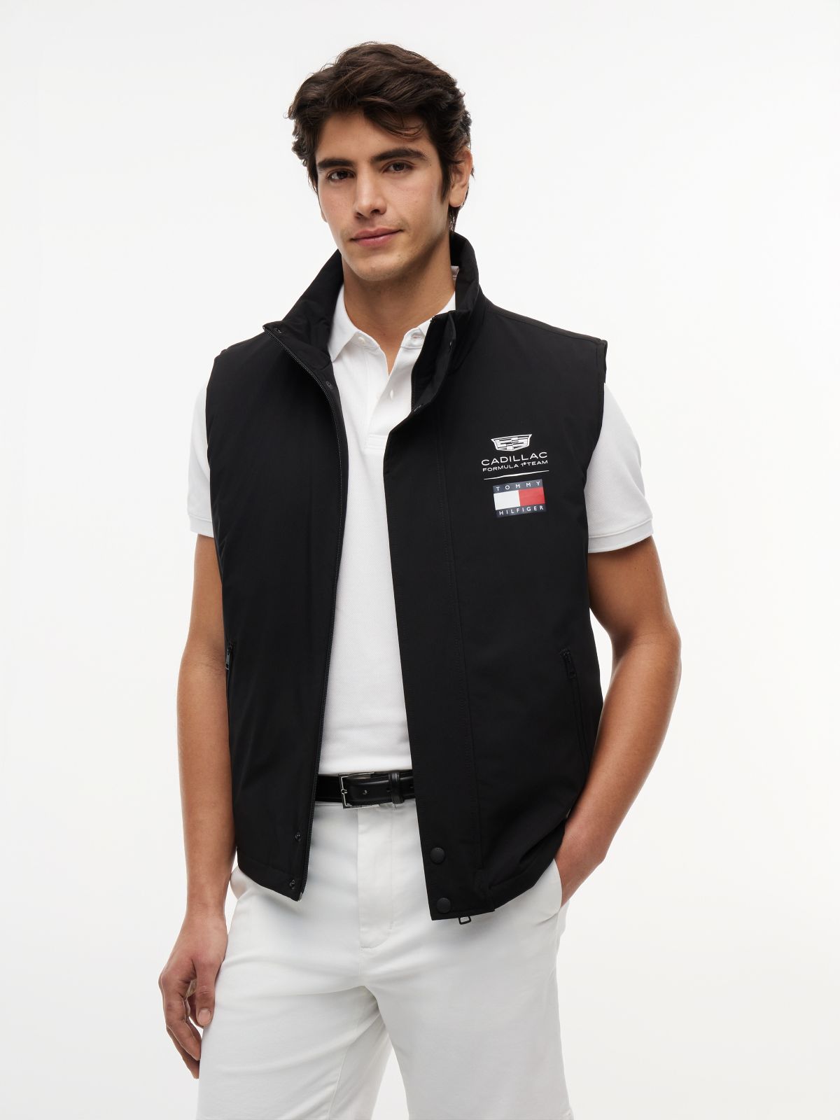 TH x Cadillac Formula 1® Team Logo Funnel Neck Gilet — Black