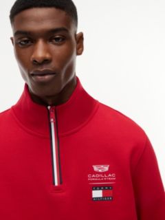 TH x Cadillac Formula 1® Team Back Graphic Half-Zip Sweatshirt — Red 2