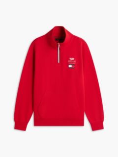 TH x Cadillac Formula 1® Team Back Graphic Half-Zip Sweatshirt — Red 5