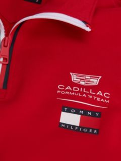 TH x Cadillac Formula 1® Team Back Graphic Half-Zip Sweatshirt — Red 7