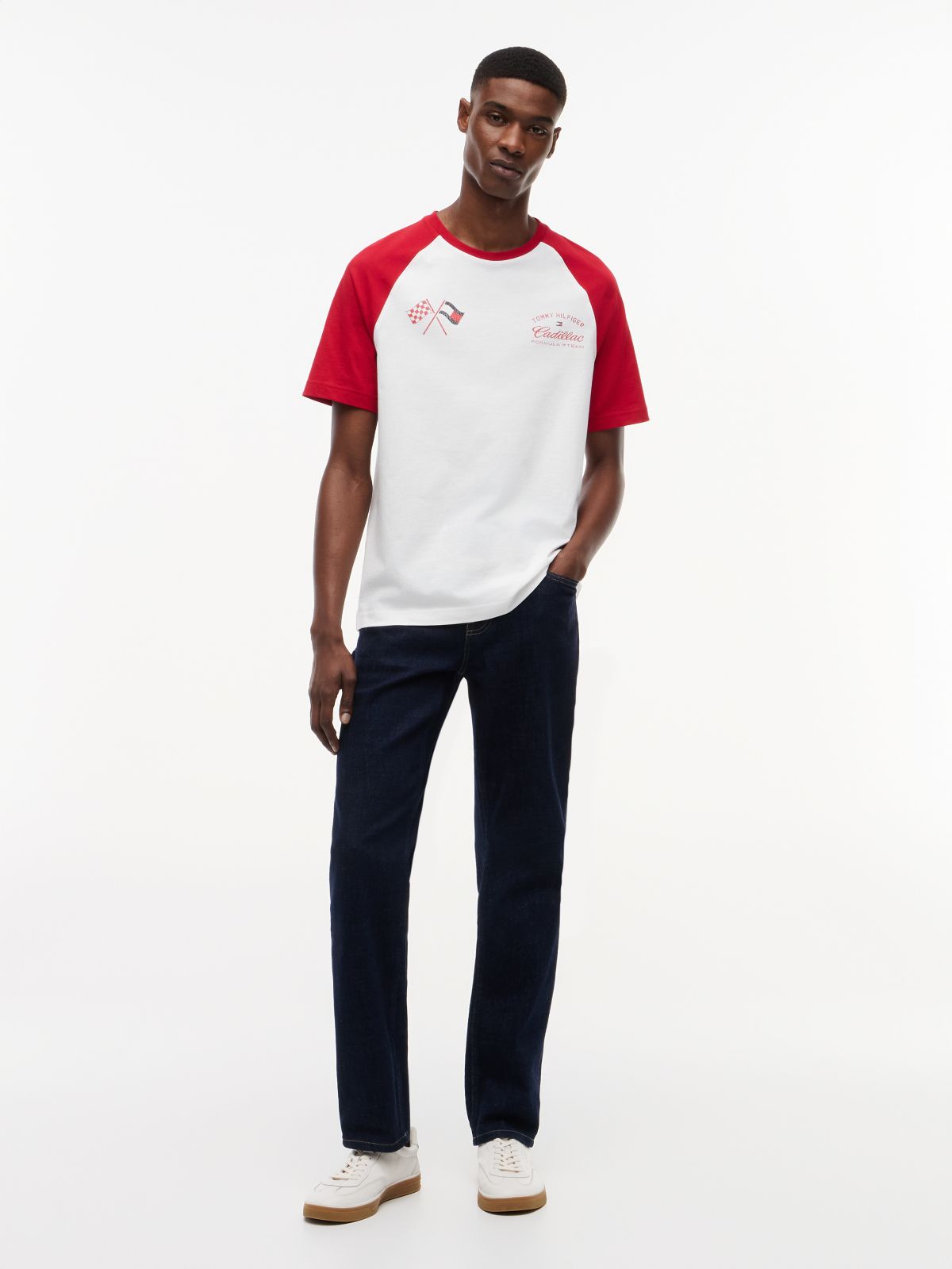 TH x Cadillac Formula 1® Team Back Graphic Raglan T-Shirt — White