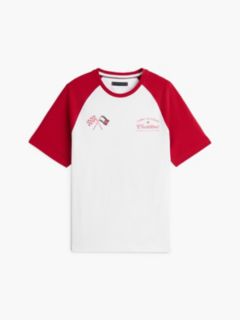 TH x Cadillac Formula 1® Team Back Graphic Raglan T-Shirt — White 6