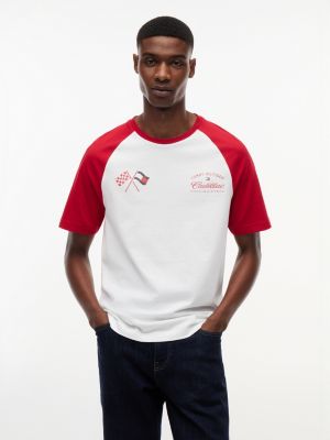 white th x cadillac formula 1® team raglan-t-shirt für gender-inclusive erwachsene - tommy hilfiger