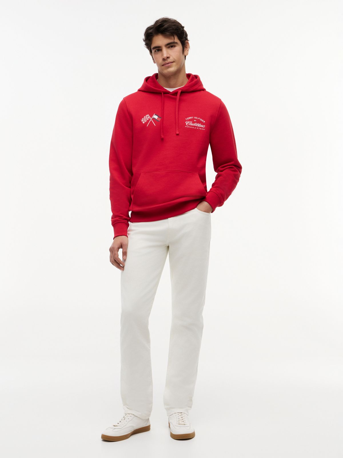 TH x Cadillac Formula 1® Team Back Graphic Hoody — Red