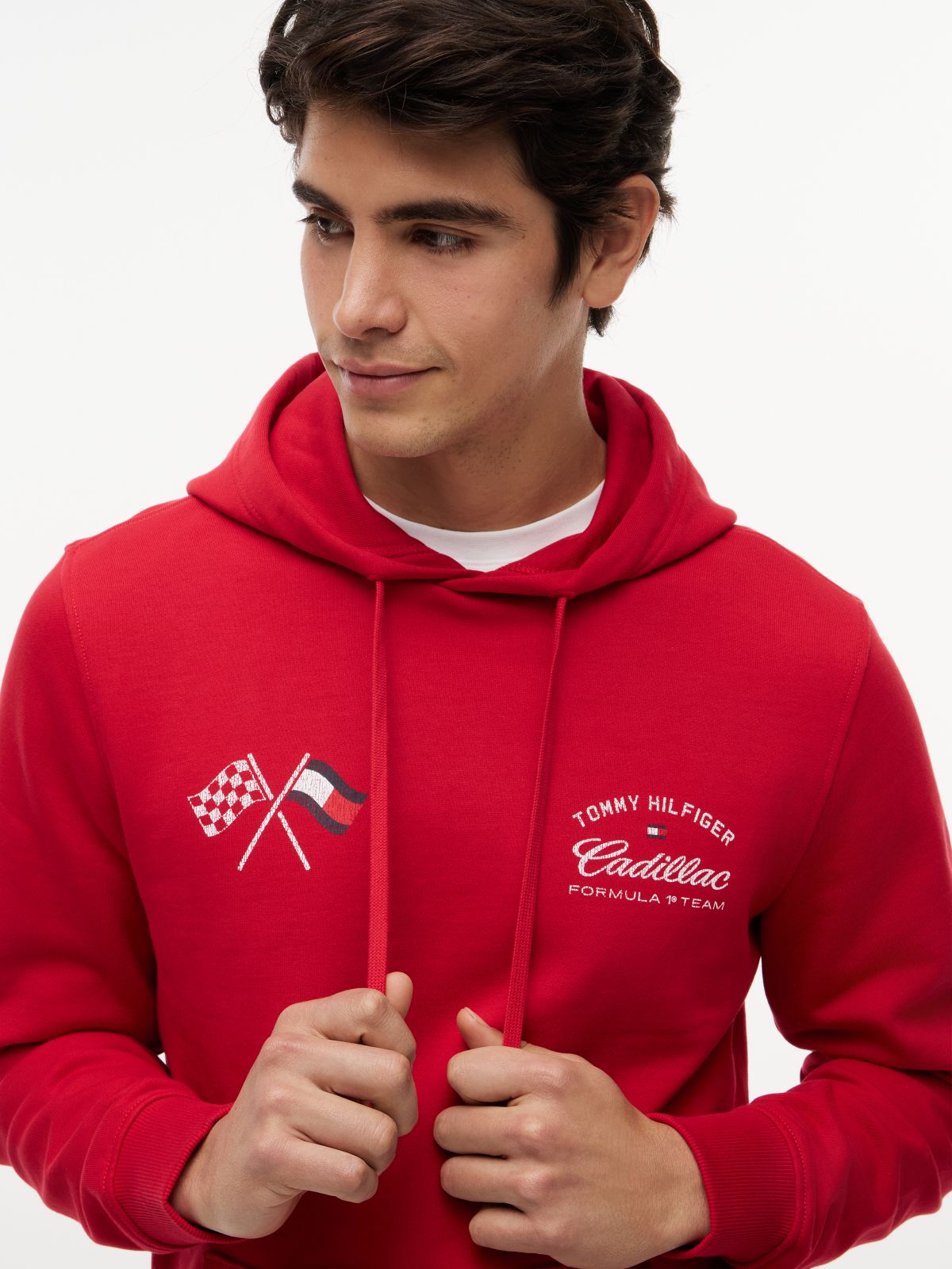 TH x Cadillac Formula 1® Team Back Graphic Hoody — Red
