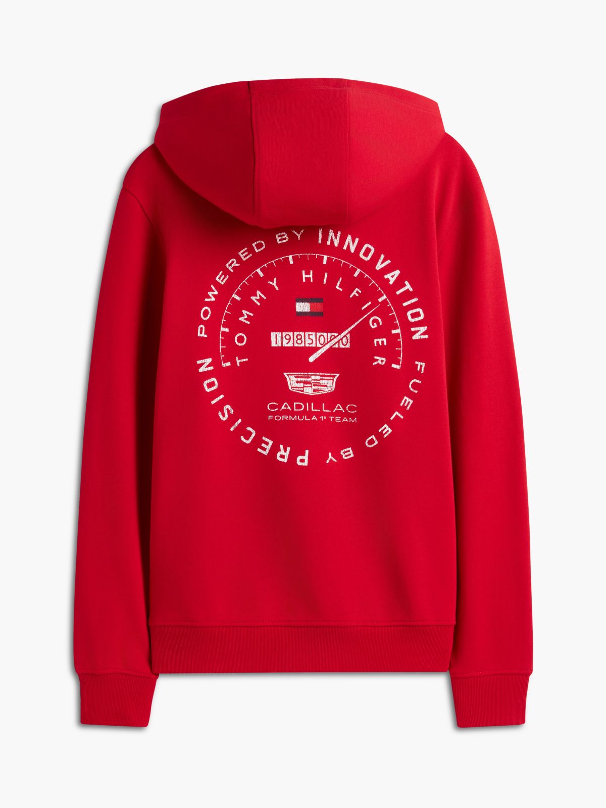 TH x Cadillac Formula 1® Team Back Graphic Hoody — Red