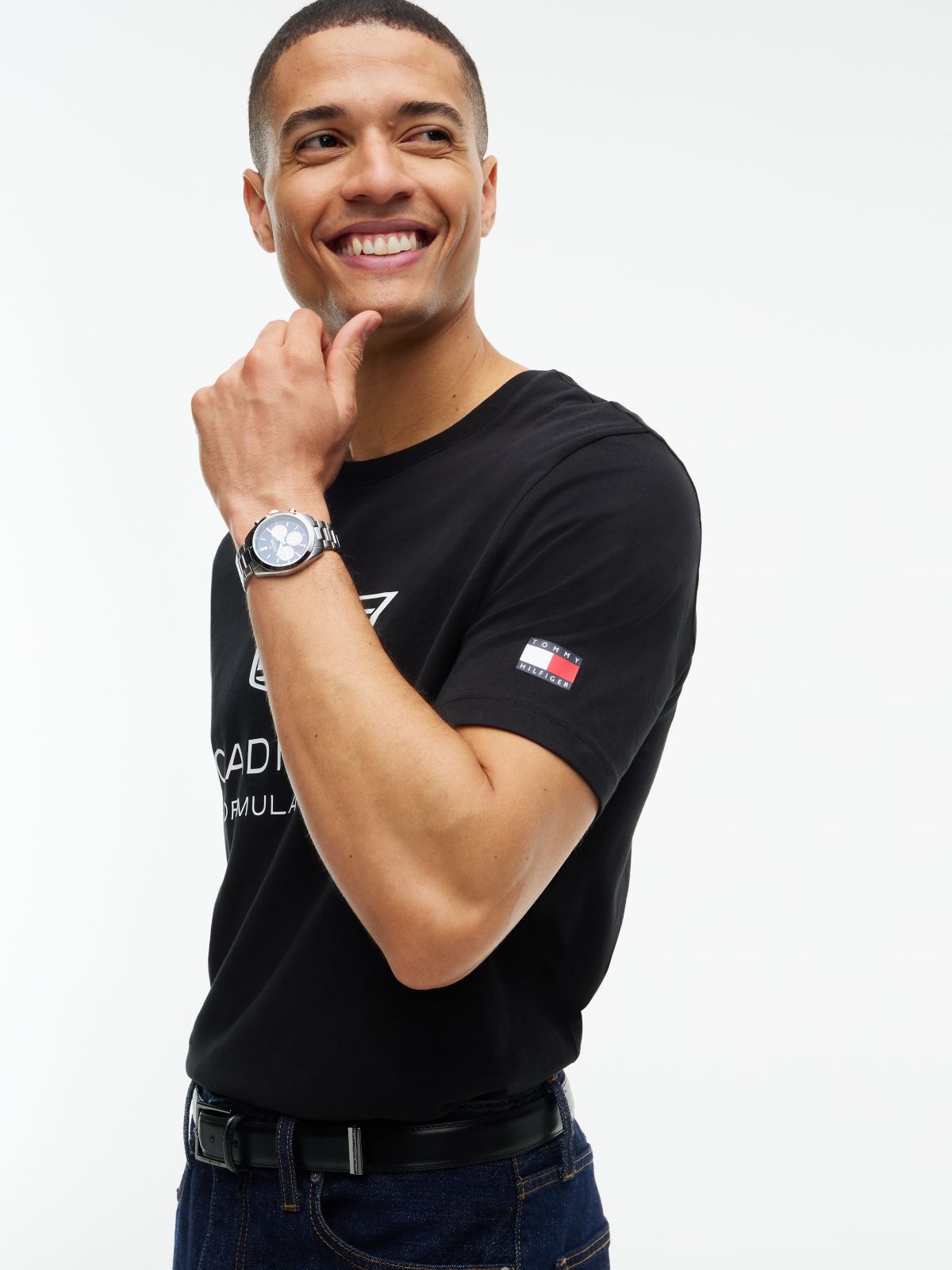 TH x Cadillac Formula 1® Team Shield Logo T-Shirt — Black