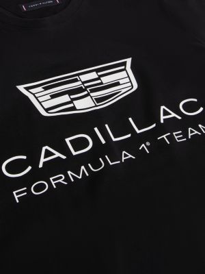 schwarz th x cadillac formula 1® team logo-t-shirt für gender-inclusive erwachsene - tommy hilfiger