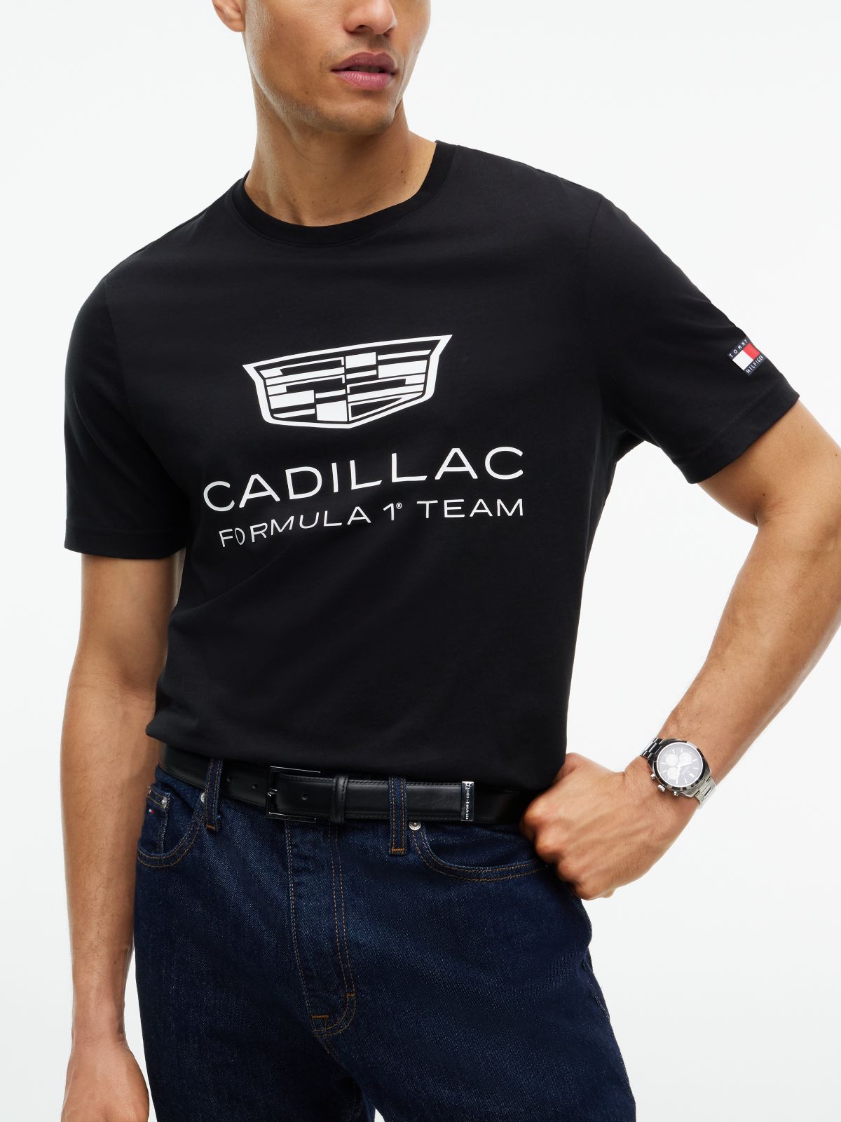 TH x Cadillac Formula 1® Team Shield Logo T-Shirt — Black