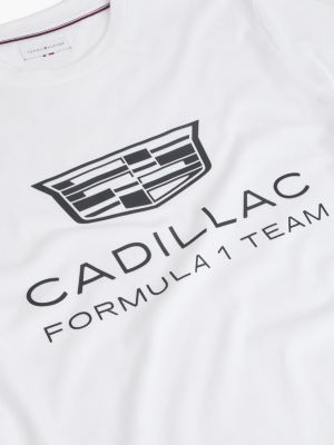 t-shirt th x cadillac formula 1® team à logo blanc pour adultes genre inclusif tommy hilfiger