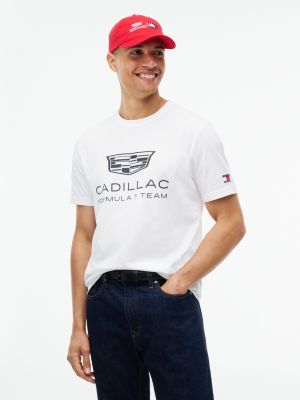 white th x cadillac formula 1® t-shirt mit team-wappen-logo für gender-inclusive erwachsene - tommy hilfiger