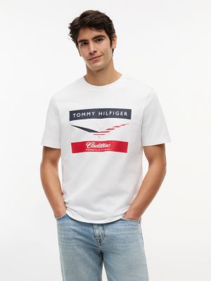white th x cadillac formula 1® team chevron-t-shirt für gender-inclusive erwachsene - tommy hilfiger