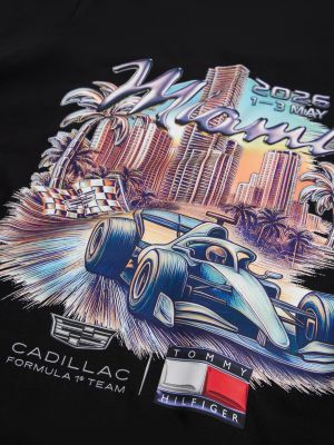 camiseta th x cadillac formula 1® team negro de diseño inclusivo para adultos tommy hilfiger