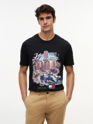 black th x cadillac formula 1® team miami t-shirt for adults gender inclusive tommy hilfiger