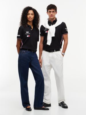 polo th x cadillac formula 1® team noir pour adultes genre inclusif tommy hilfiger